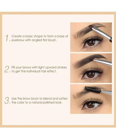 Waterproof Liquid Eyebrow Gel | Smudge-Proof & Sweat Resistant | Long Lasting Tinted Brow Color | Brow Pen Included (Black-Brown) - Buy Online on GoSupps.com