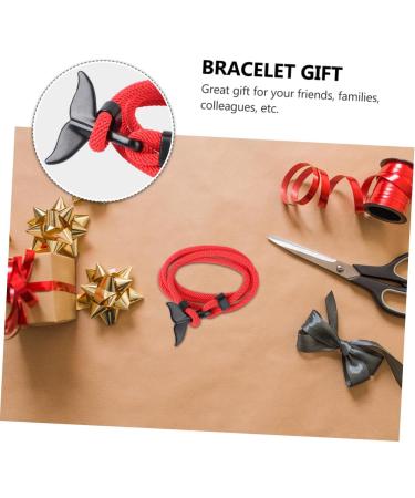 ABOOFAN 2 Pcs Whale Tail Bracelet Nautical Braided Bracelet Nautical Rope Bracelets Marine Bracelets Simple Style Bangle Summer Anklets Durable Armlet Lovers Anchor Silica Gel Decorations - Buy Online on GoSupps.com