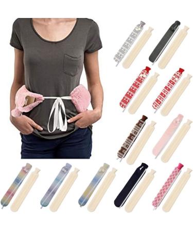 1L Hot Water Bottle with Hip Pocket - Super Soft Plush Cover for Neck Shoulders Back Legs & Waist - Warm Body Heat Bag (Color: Q) - International Shipping Available - Buy Online on GoSupps.com