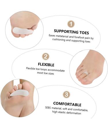12pc Silicone Gel Middle Toe Support Pads Set - Foot Cushions for Running, Hammer Toe Relief & Toe Separation - Buy Online on GoSupps.com