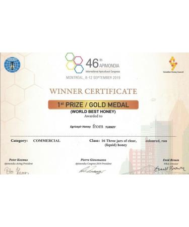 EGRICAYIR POLYFLORAL HONEY 450GR APIMONDIA 2019 WINNER IN MONTREAL TA+16 THE BEST HONEY IN THE WORLD PRIZE WINNER IN 2019 - Buy Online on GoSupps.com