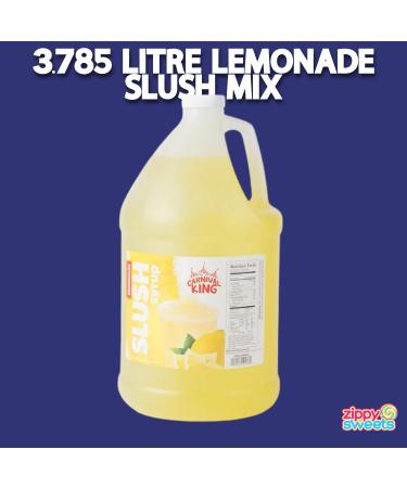 ZippySweets - 1 Gallon Lemonade Flavour Slushie Syrup 5:1 Concentrate with Bonus Mixing Guide for Slushy Machine - Perfect for Home or Commercial Slushie Machine Use - Buy Online on GoSupps.com