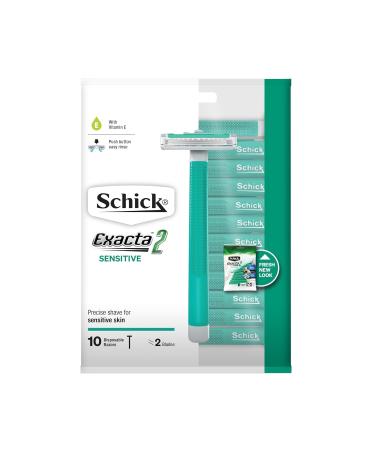 Buy Schick Exacta2 Sensitive Skin Disposable Men's Shaver - 20 Count (10 Pack x 2) | 2023 New Version - Fast International Shipping - Buy Online on GoSupps.com