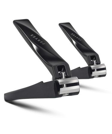 FERYES Nail Clippers with Catcher 2 PCS Set No Splash Fingernail Clipper and Toenail Clipper Stainless Steel Nail Cutters - W/Black Metal Case Packing - Buy Online on GoSupps.com