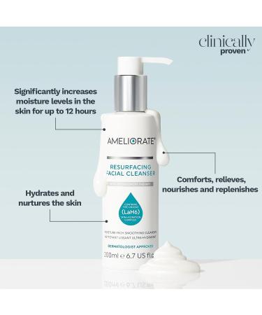 Ameliorate Resurfacing Facial Cleanser 200ml | Lab6 Bio Honey Acids Prickly Pear extract | Dermatologically tested - Buy Online on GoSupps.com