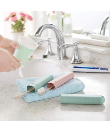 Allegorly Portable Toothbrush Case | Travel-Friendly Toothbrush Head Covers | Protective Toothbrush Container - Beige (21cm x 3cm x 2cm) - Buy Online on GoSupps.com