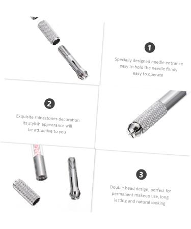 Balacoo 10pcs Crystal Eyebrow Pencil Hand Tools Brow Embroidery Pens Eyebrow Pen Needle Holder - Buy Online on GoSupps.com