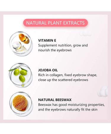 LSxia Double-headed Eye Brow Wax Pen - 2 in 1 Clear Gel Pencil with Comb, Waterproof Brow Styling for 3D Eyebrows makeup - Buy Online on GoSupps.com