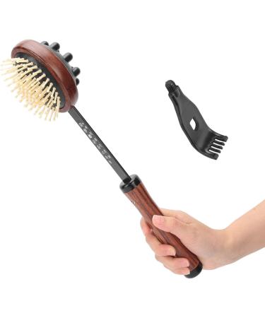 Verdant Touch 3-in-1 Manual Massage Device Scalp Hammer & Back Scraper 37cm Black & Silver - Buy Online on GoSupps.com
