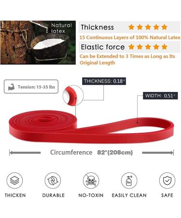 Tifereth Pull-Up Bands - Red Resistance Bands for Women (15-35 lbs) - Perfect for Gym & Home Workouts - Buy Online on GoSupps.com