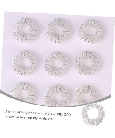 Beaupretty 10pcs Finger Massage Rings - Carbon Steel Spiky Fidget Toy for Relaxation & Stress Relief - Buy Online on GoSupps.com
