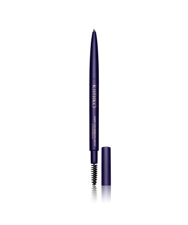 KIMIKO Fine Eyebrow Pencil Automatique - Coffee (Twist Up Pencil Long Wear Formula Comes with Covered Brush for Natural Looking Brows)