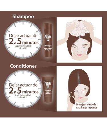  Plantur 39 Plantur 39 Color Braun - Phyto Shampoo with caffeine - 2 x 250 ml - For brunettes - Gray mask - Menopausal hair loss treatment - Buy Online on GoSupps.com