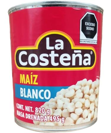 La Costena Maiz Blanco 820g / Cooked White Corn Canned White Corn For Cooking Pozole Soup Mexican Food - Buy Online on GoSupps.com