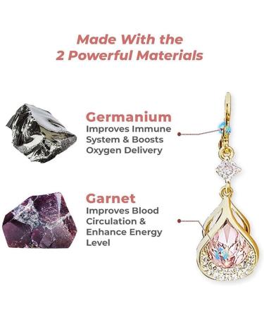 Lymphflow Magnetogen Earrings | Lymphatic Magnetotherapy & Germanium Jewelry for Women | 2 Pairs of Zircon Earrings - Buy Online on GoSupps.com