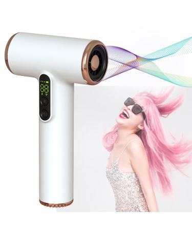 Professional Hair Dryer with LED Display Portable High Speed Cordless Blow Dryer 3 Temps & 3 Speeds Low Noise Thermo-Control Hairdryer