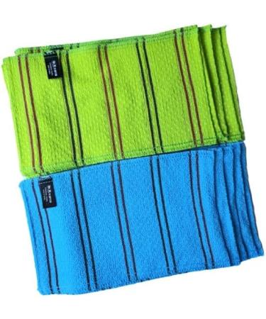 LUUUVMOI 10Pcs Korean Exfoliating Shower Towel Gloves - 5 Blue Strong & 5 Green Medium Levels - Buy Online on GoSupps.com