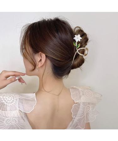 Hair Claw Clips Korean Women Hair Claw Gold Metal Hair Clips Flower Sweet Large Crab Shark Clip Barrette Hairpin Hair Accessories 4 (Color : 8) (Color : 3) (Color : 3 (Color : Gold) - Buy Online on GoSupps.com