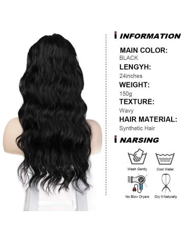 Natural Black Afro Curly Pferdeschwanz Hair Extension Clip - 66cm Ponytail for Braids (1 Pack) - High-Quality Hair Piece - Buy Online on GoSupps.com