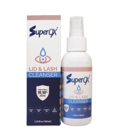 Superox Eyelid and Eyelash Cleanser - Hypochlorous Acid Spray for Irritation, Styes, Blepharitis - 100ml - Buy Online on GoSupps.com
