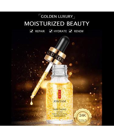 24K Gold Luxury Essence Body Lotion - Hydrating Sodium Hyaluronate & Glycerin - 15ML Nourishing Moisturizer for All Skin Types - Buy Online on GoSupps.com