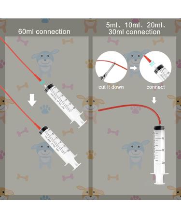 Puppy Kitten Feeding Tube Kit Includes 5 Pcs Kitten Feeding 5 ML 10 ML 20 ML 30 ML 60 ML 4 Pcs Red Feeding Tubes 1Pcs Rubber Suction Device and Air Blowing for Newborn Animals(11Pack) - Buy Online on GoSupps.com