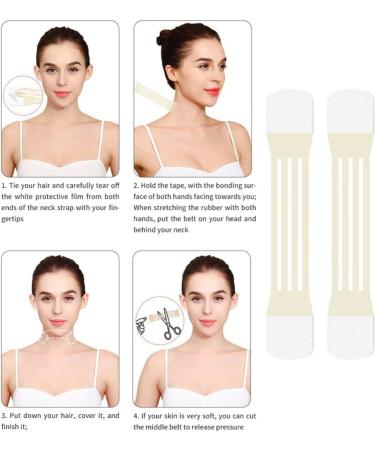 Invisible Neck Tape - 4Pcs Face & Neck Lifting Stickers for Women - Instant Double Chin & Saggy Skin Tightening - Buy Online on GoSupps.com