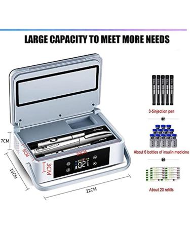 Insulin Cooler Travel Case Medicine Refrigerator with 2-8 Intelligent Constant Temperature Alarm System & LED Display for Car Home Travel (Color : 2batteries) - Buy Online on GoSupps.com