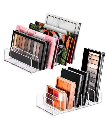 Bumdenuu 2PCS Eyeshadow Makeup Palette Cosmetic Organizer - Waterproof Eyeshadow Organizer for Eye Makeup Palette 7 Sections