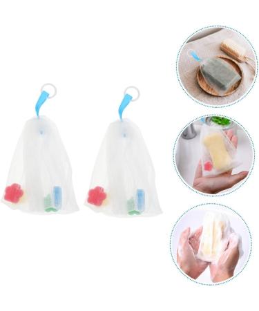 Baluue 4 Pcs Foaming Net Soap Mesh Pouches Portable Soap Exfoliating Soap Bag Soap Pouch White Pe - Buy Online on GoSupps.com