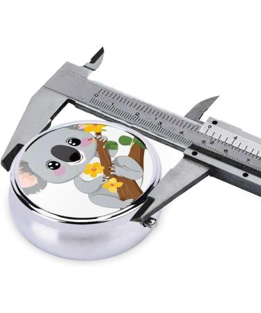 Green Leaf Koala Round Pill Box | 3 Compartment Portable Travel Organizer for Vitamins & Medicine - Buy Online on GoSupps.com