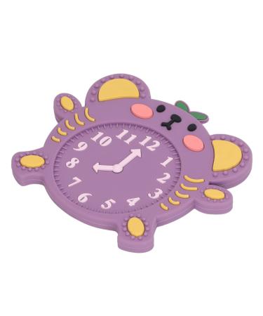 Teething Sensory Toy  Alarm Clock Shaped Silicone Reusable Cartoon Teething Toy Elastic Soft Portable for Infant for Home(Type 1)