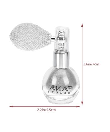 Shimmer Sparkle Powder Spray - Glitter Makeup for Face Body Hair & Nails | Silver White - Buy Online on GoSupps.com