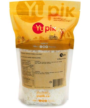 Yupik Shredded Coconut Unsweetened 500 g Kosher Vegan Dried Coconut Shavings No Added Sugar Oil-Free Source of Fiber Healthy Snacks Ideal for Baking & Topping - Buy Online on GoSupps.com