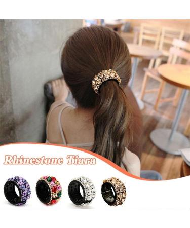 Rhinestone Hair Claw Clip High Ponytail Clip Fixed Hairpin Styling Accessories D8N3 C Ponytail Girls For Women Rhinestone champagne - Buy Online on GoSupps.com