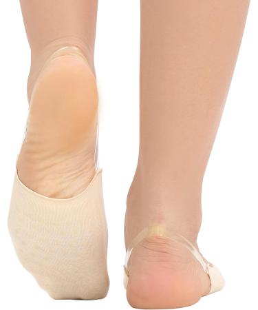 Manzi 6 Pairs of Women's Invisible Toe Socks - Non-Slip TPU Loop Black & Skin Color One Size - Buy Online on GoSupps.com