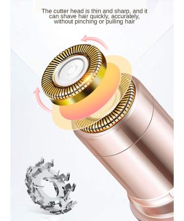 Painless Facial Hair Removal for Women | Waterproof Shaver Razor with LED Light | Face, Bikini, Upper Lip & Chin | Rose Gold - Buy Online on GoSupps.com