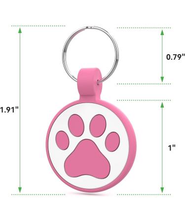 Whoseid QR Code Cat ID - Changeable Pet Profile Emergency Contacts & Quiet Silicone Tag for Small Breeds (Rose 2.5 cm) - Buy Online on GoSupps.com