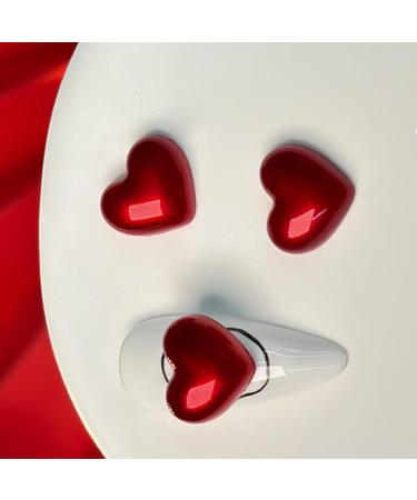 Love New Year Nail Crystal Heart Nail Art Plush Heart Nail Art Decoration DIY Nail Supplies For Girl Crystal Heart Nail Art Love Nail Plush Heart Nail Art Decor