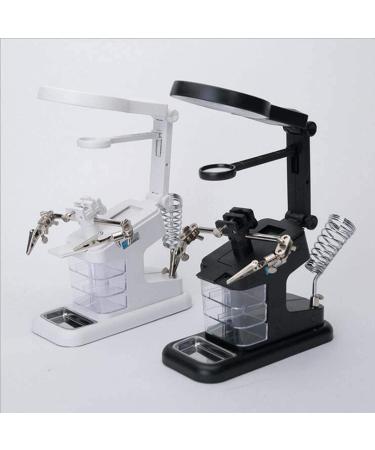 Desktop LED Illuminated USB Auxiliary Clip Welding Repair Reading Multifunctional High Power Double Lens Magnifier - Buy Online on GoSupps.com