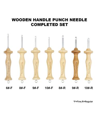 Hand U Journey Wooden Handle Punch Needle Rug Hooking Tool Set - 7 Sizes, Complete Set - Buy Online on GoSupps.com
