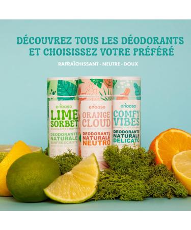  ENOOSO Enooso - Natural Solid Deodorant LIME & BERGAMOT Refreshing Women Men & Children - Aluminum-Free Deodorant Stick Organic Women's Deodorant Stick - Natural Deodorant - Travel Deodorant 55ml - Buy Online on GoSupps.com