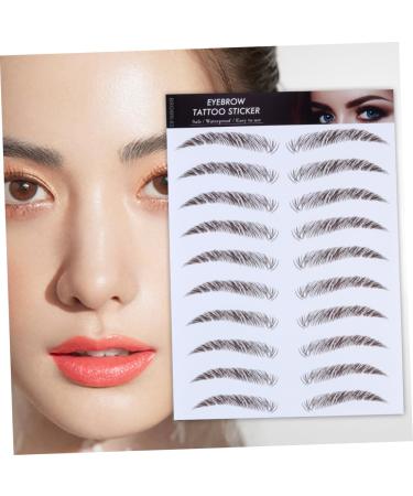 VINTORKY False Eyebrow 4pcs Eyebrow Stickers Water Proof Stickers Eyebrows Tattooed 6d Hair-like Eyebrows Stickers Shaper - Buy Online on GoSupps.com