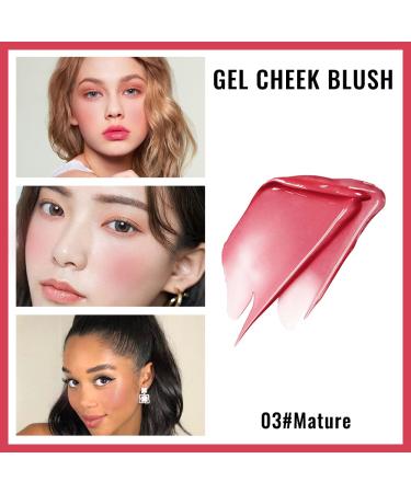Erinde Gel Cream Blush Makeup 03#Mature - Dewy Finish, Lightweight & Breathable Water-Based Liquid Blush for Summer Refreshing Makeup - Buy Online on GoSupps.com