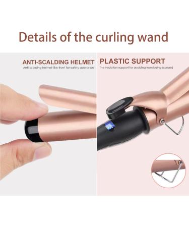 Curling Wand Curling Tongs Large Barrel Curling Iron with Adjustable Temperature Professional Hair Curler with Glove Dual Voltage for Long & Medium Hair (38MM) - Buy Online on GoSupps.com
