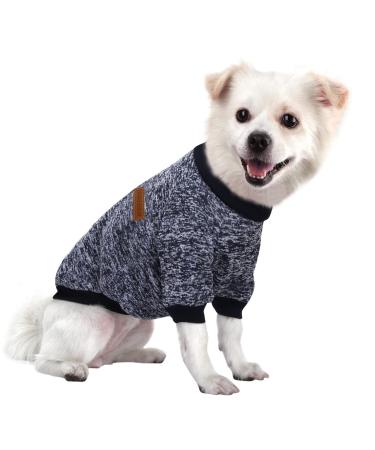 Hualisiji dog sweater Small dog sweatshirt hooded sweaters for dog chihuahua sweater dog hoodie warm and light easy to wear with a soft texture elasticity (navy blue m) navy blue m - Buy Online on GoSupps.com