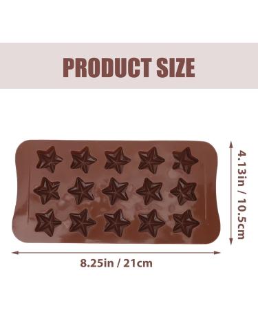 MAGICLULU 1 Set Chocolate Mold Ice Cube Gum Star Pie Pans Animal Stencils Star Shaped Candy Silicone Molds Silicone Ice Cube Molds Star Pasties Crayon Mold Baking Supplies Cake Silica Gel 21x10.5cm Brown - Buy Online on GoSupps.com