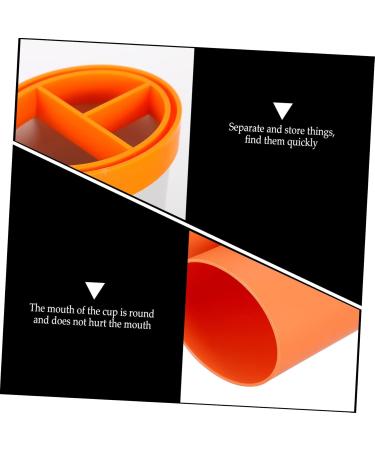 Beavorty Toothbrush Holder Set - 6-Piece Travel Organizer & Toothpaste Grinding Cup - White & Orange - Durable Toothbrush Case & Accessories - Buy Online on GoSupps.com