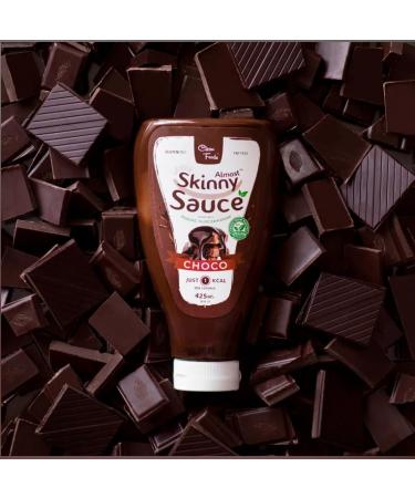 CleanFoods Almost Skinny Choco Sauce 425ml | Low-Calorie Chocolate Sauce for Pancakes & Waffles | Only 26 Calories/100g - Buy Internationally! - Buy Online on GoSupps.com