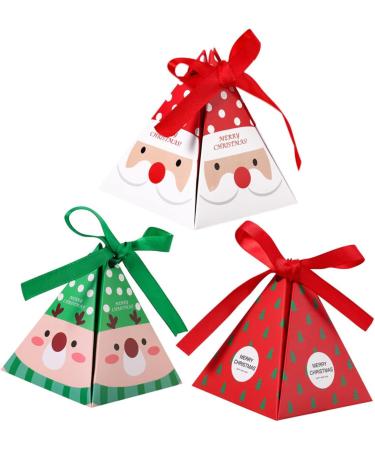 Healeved 30pcs Box Christmas Christmas Cookie Bags Christmas Boxes Candy Box Chocolate South Korea Size 1 Red - Buy Online on GoSupps.com